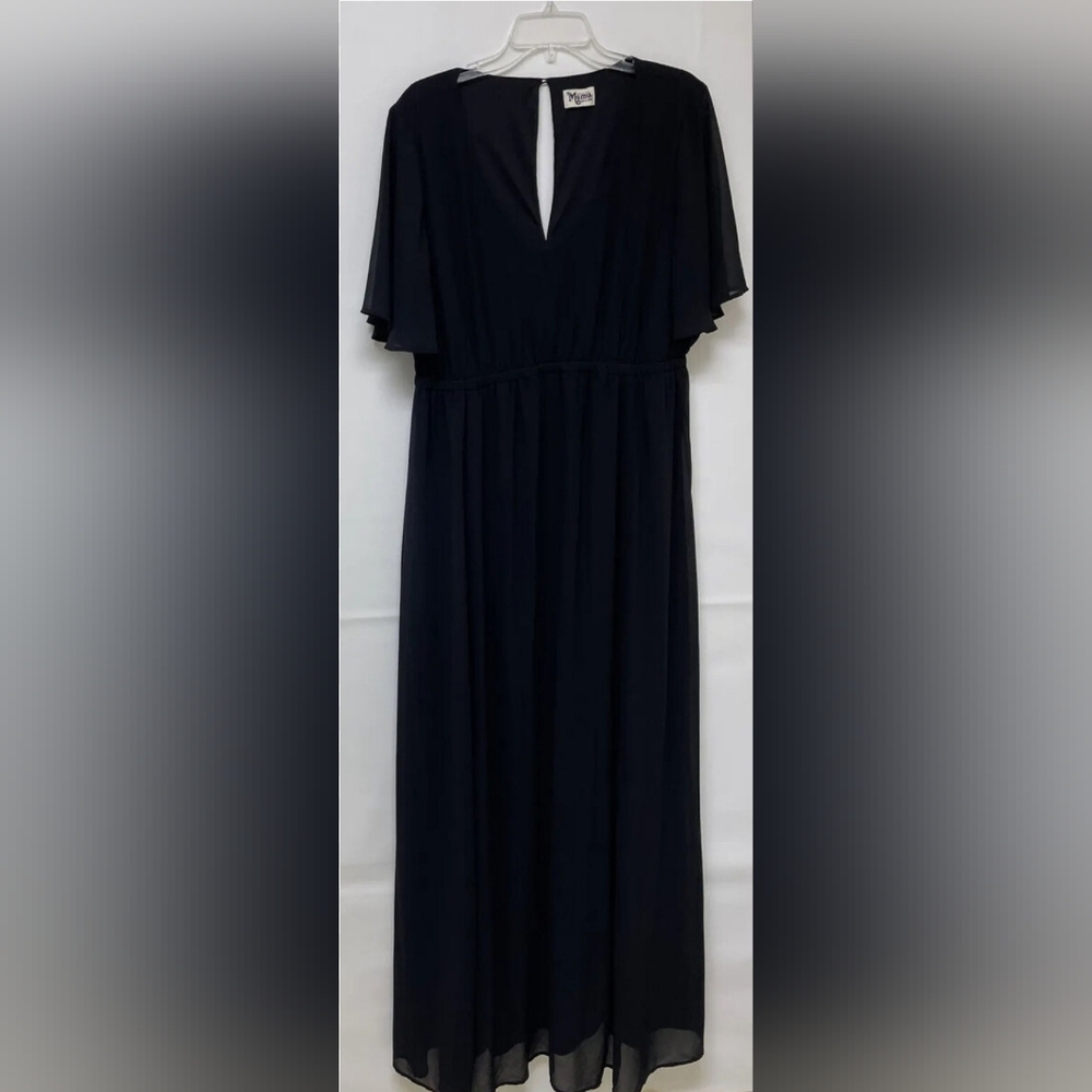 Show Me Your Mumu Emily Empire Maxi Dress Black Chiffon NWT Size 3X - Picture 8 of 12